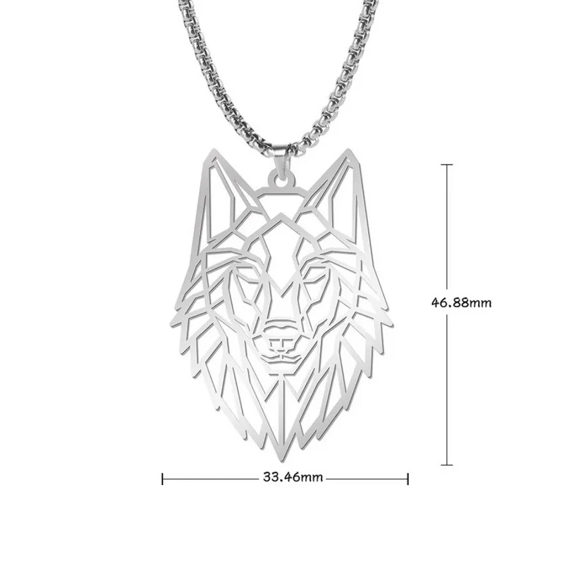 Collier Loup Origami