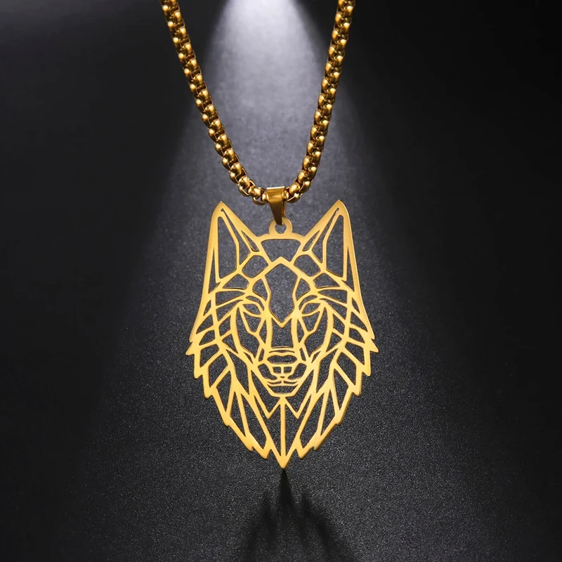 Collier Loup Origami
