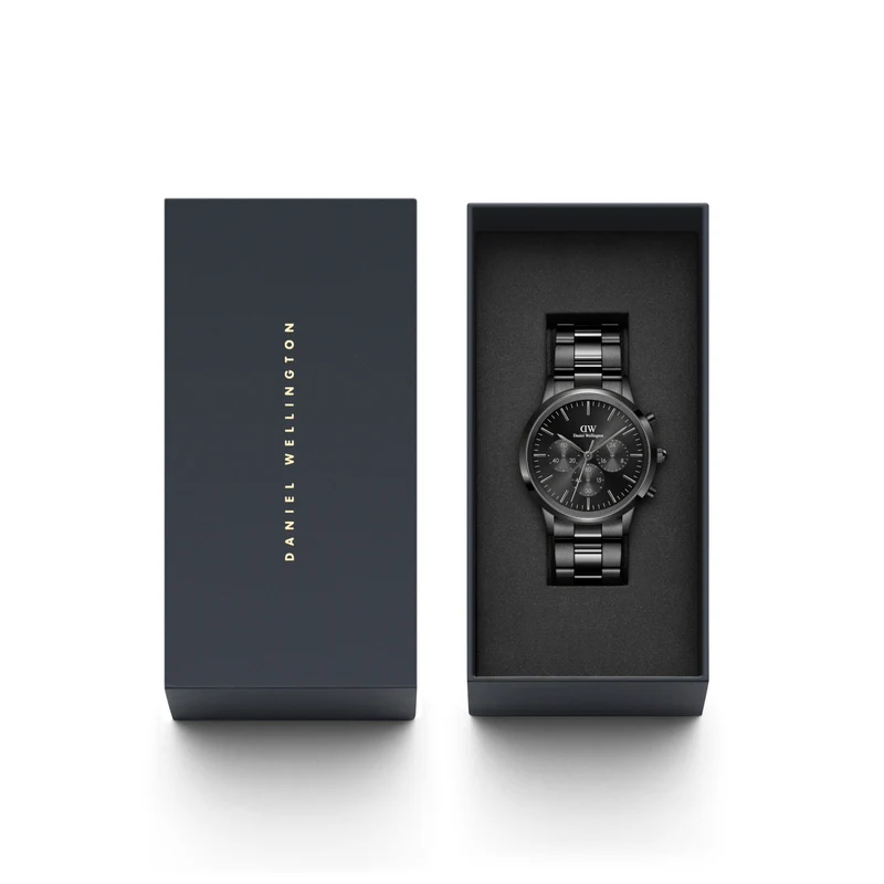 Daniel Wellington Iconic Link Hommes Montre Noir DW00100642