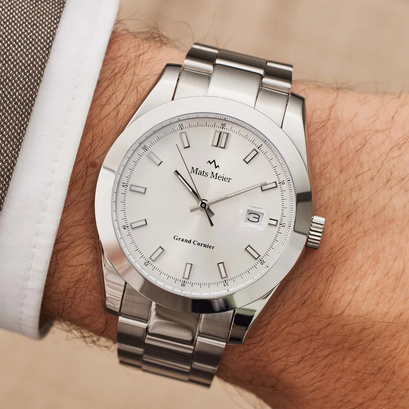 Mats Meier Grand Cornier Hommes Montre Argent MM00513