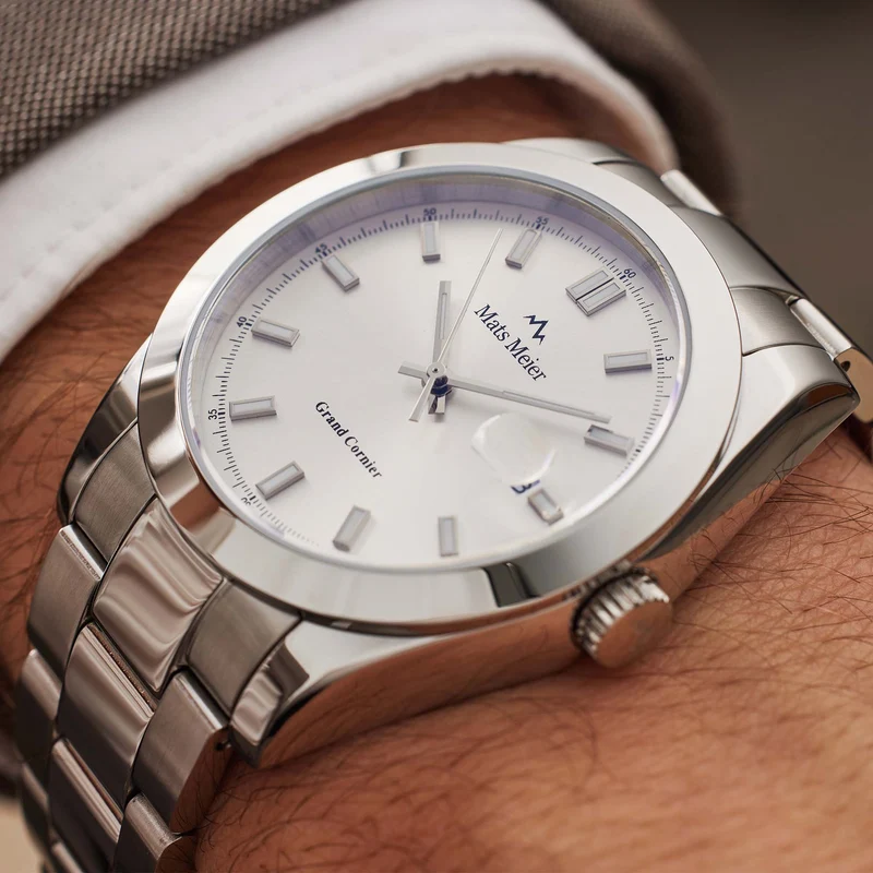 Mats Meier Grand Cornier Hommes Montre Argent MM00513