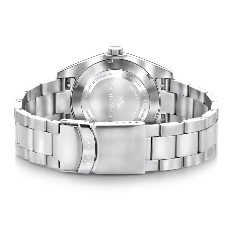 Mats Meier Grand Cornier Hommes Montre Argent MM00513