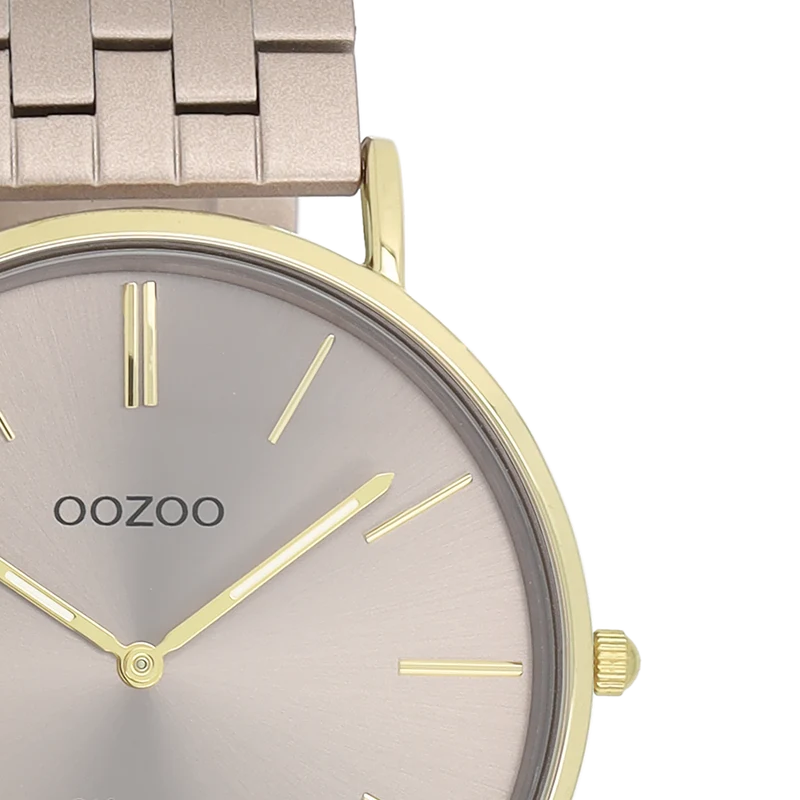 OOZOO Vintage Montre Femme Or et Taupe C20404