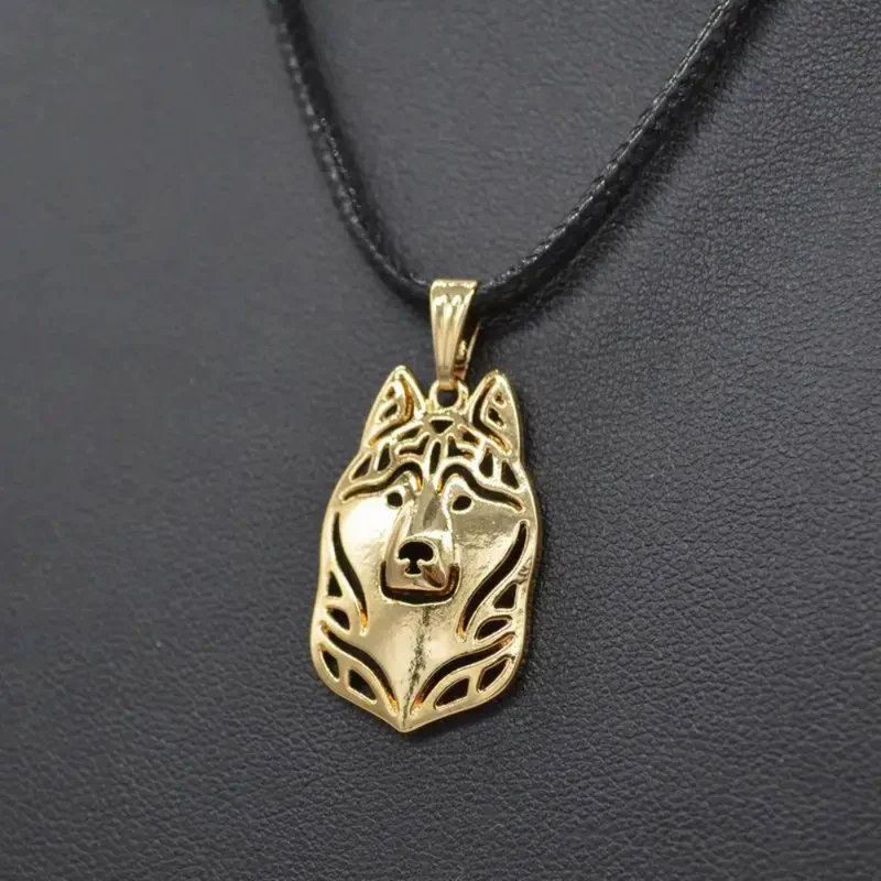 Collier Loup Cuir