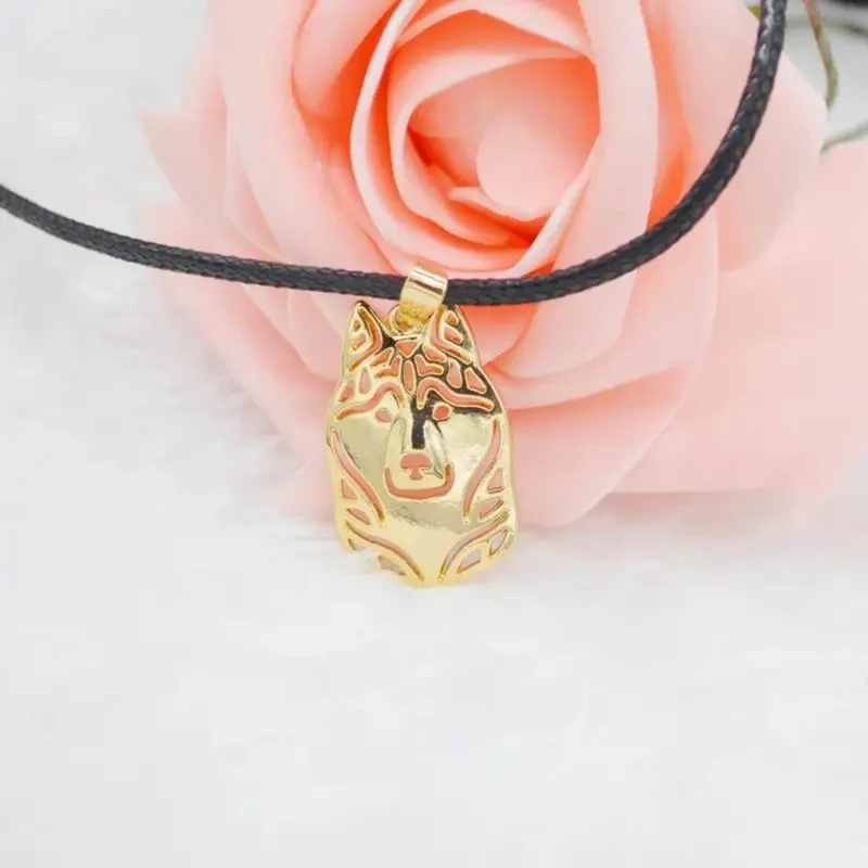 Collier Loup Cuir