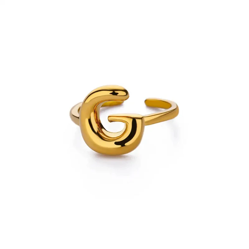 Bague Initiale Bubble