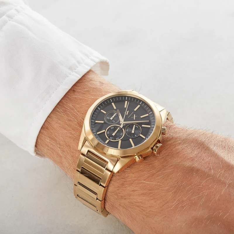 Armani Exchange Drexler Hommes Montre Or AX2611