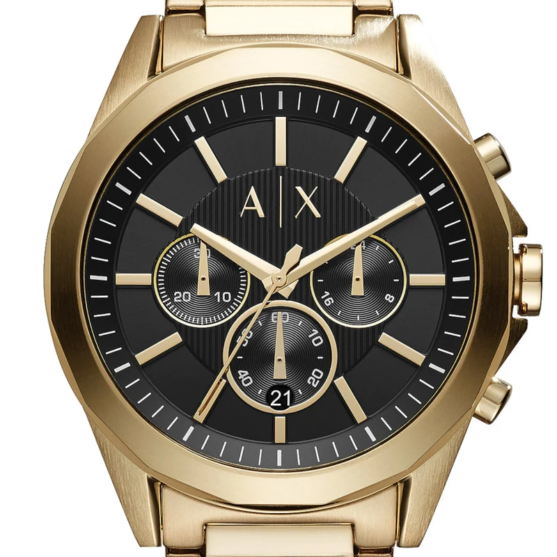 Armani Exchange Drexler Hommes Montre Or AX2611