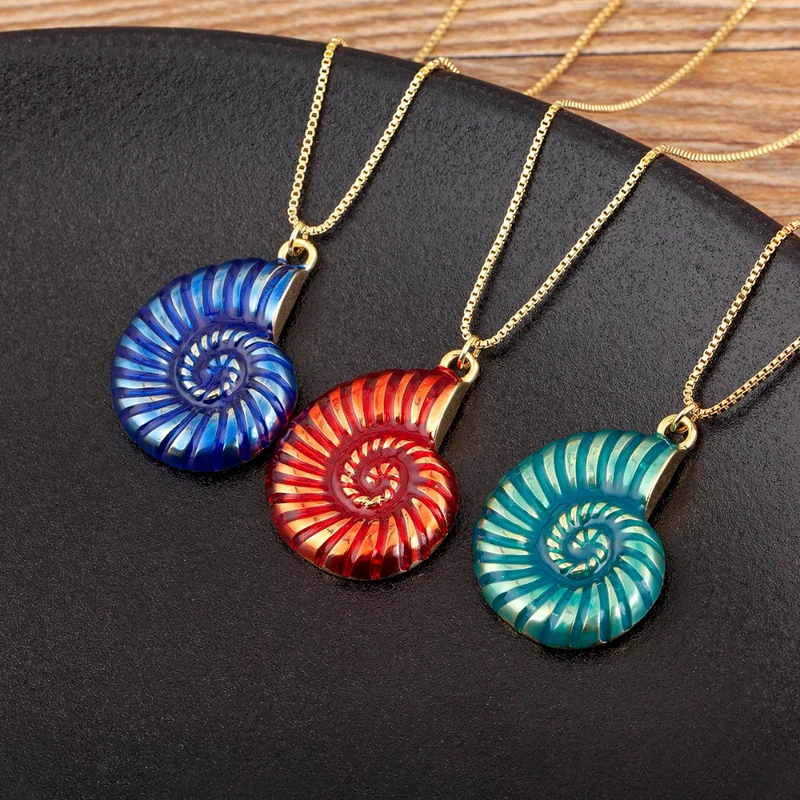 Collier Escargot Rouge