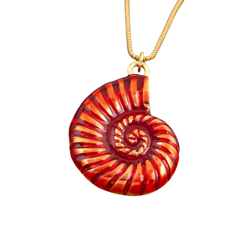 Collier Escargot Rouge