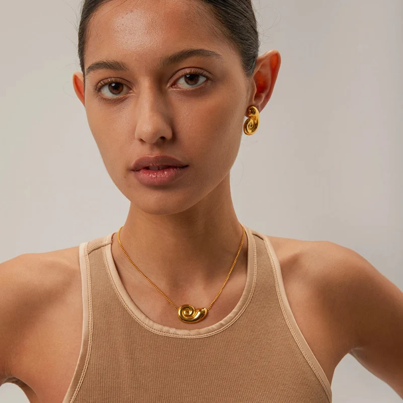 Collier Escargot Or