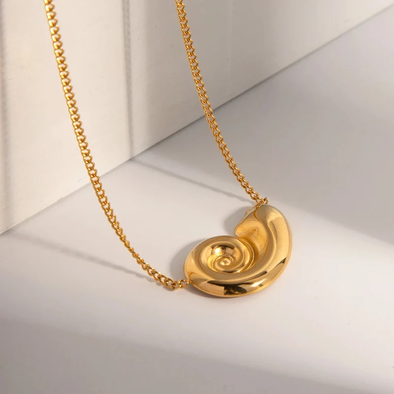 Collier Escargot Or
