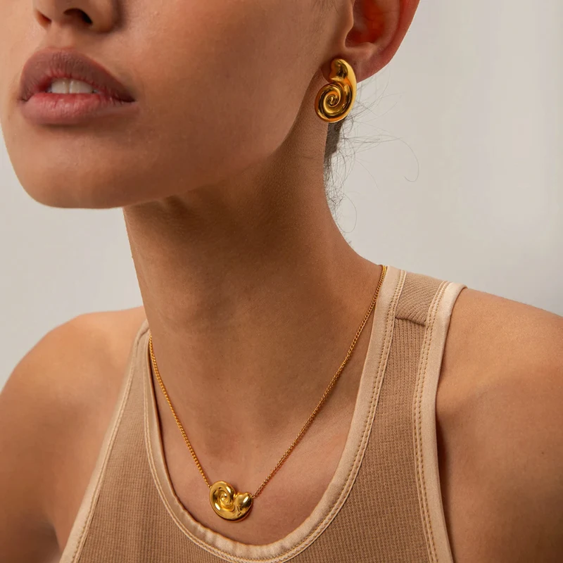 Collier Escargot Or