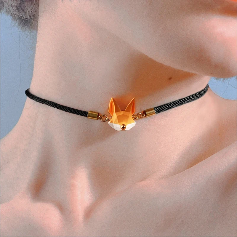 Collier Renard Origami Femme