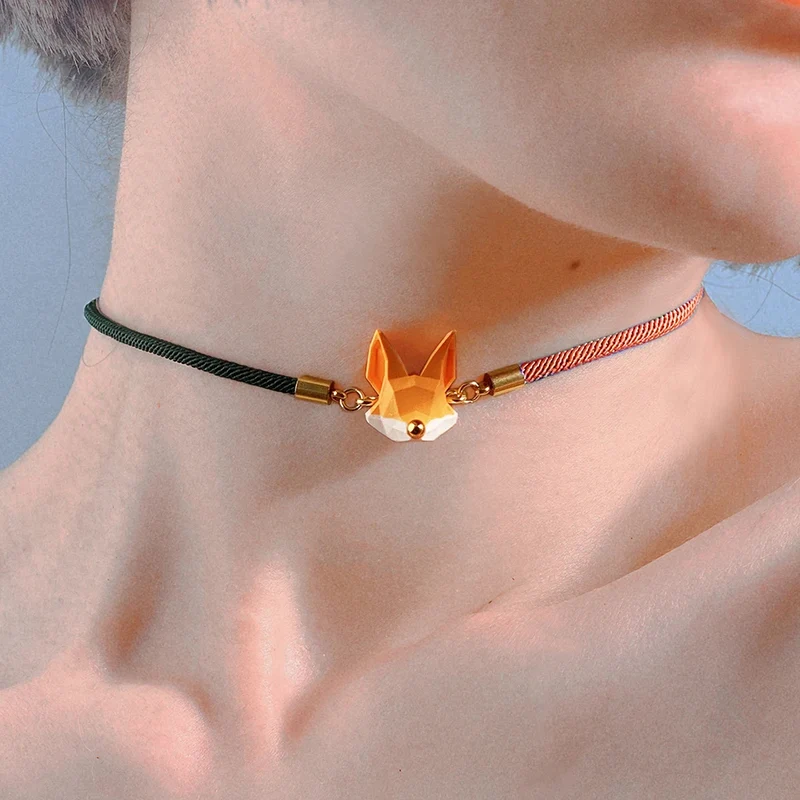 Collier Renard Origami Femme