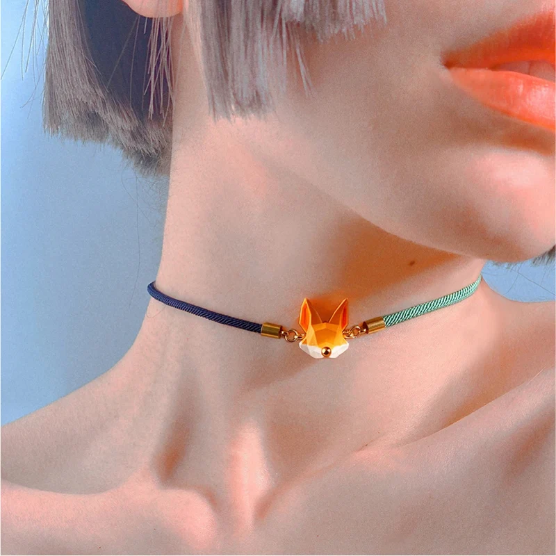 Collier Renard Origami Femme
