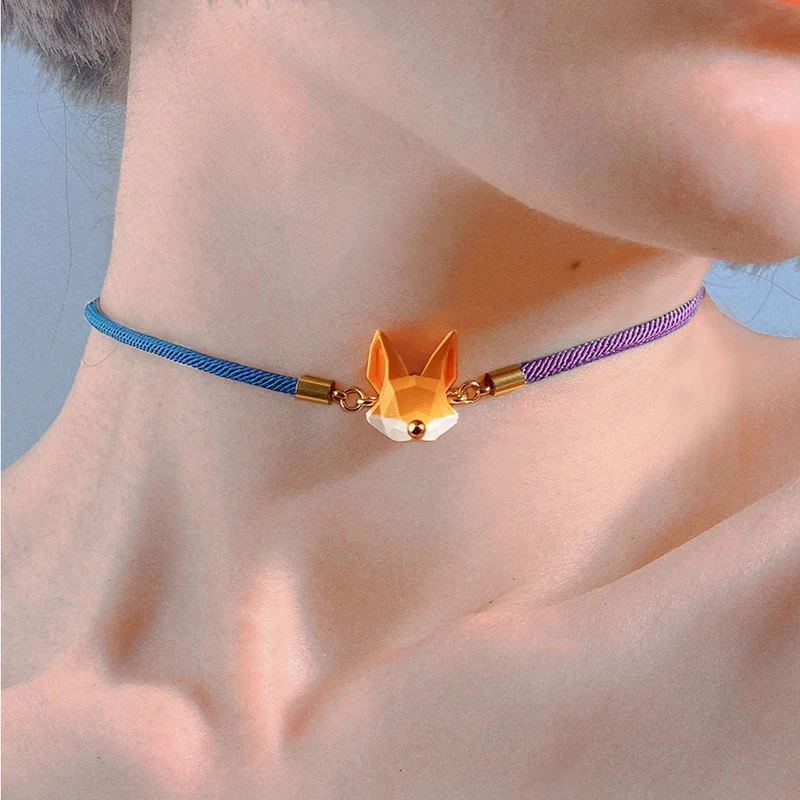 Collier Renard Origami Femme