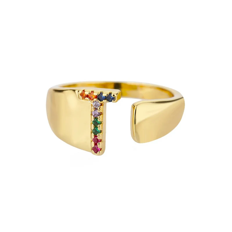Bague Initiale T Couleur