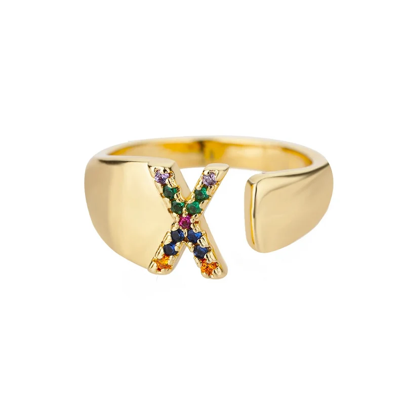 Bague Initiale X Couleur