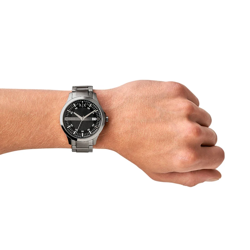 Armani Exchange Hampton Hommes Montre Gris AX2103