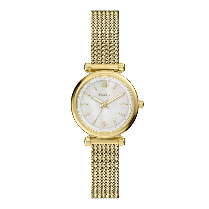 Fossil Carlie Round White Dial Watch ES5462