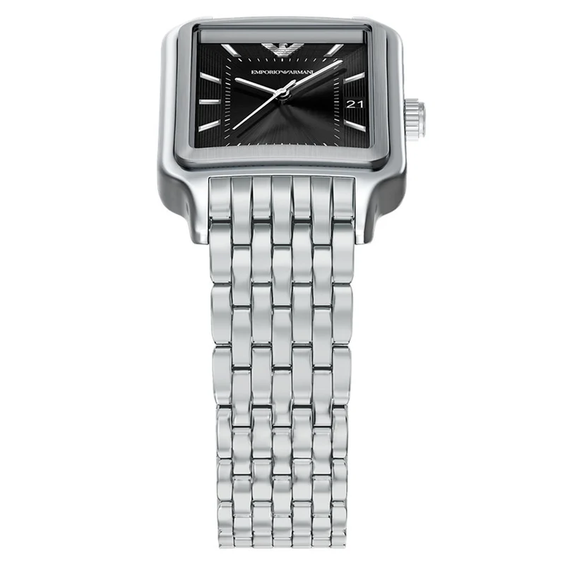 Emporio Armani Rectangular Black Dial Watch AR11755
