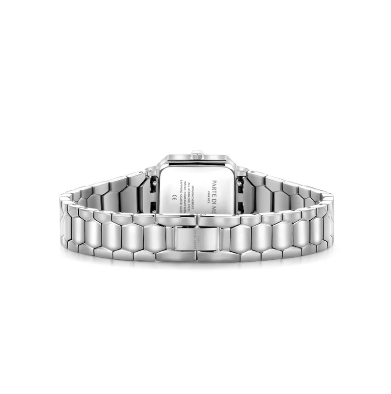 Parte di Me Orologio square ladies watch silver coloured and taupe PDM09028