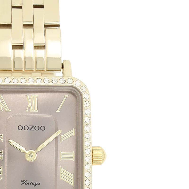 OOZOO Vintage Montre Femme Or et Taupe C20415