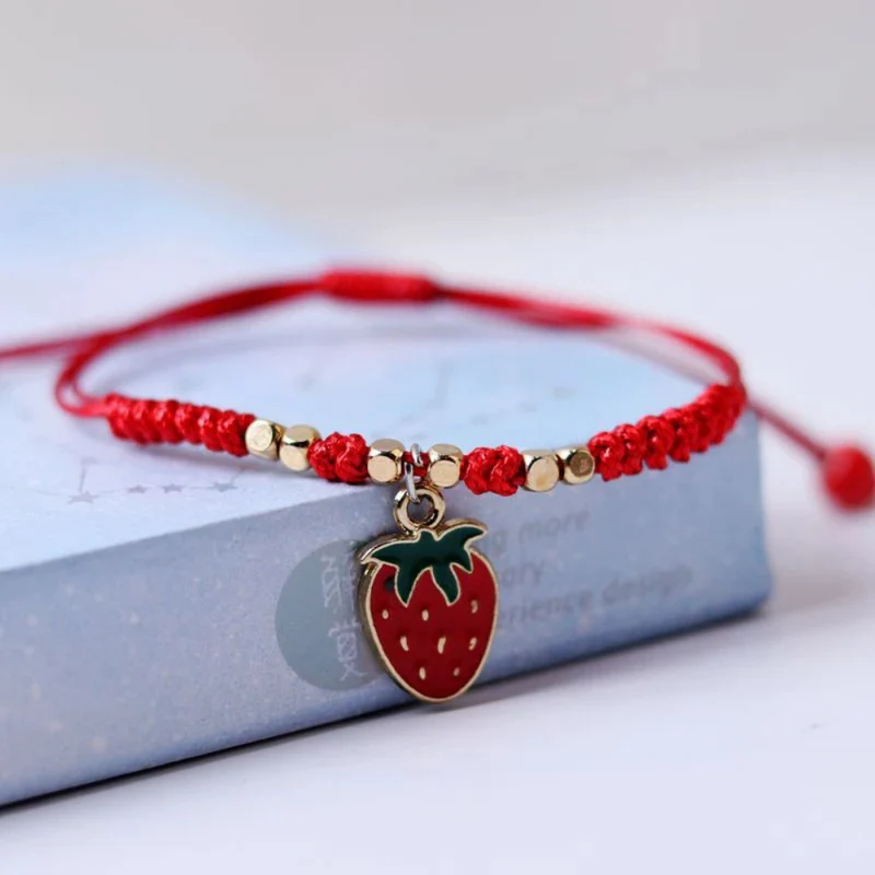 Bracelet Fraise Cordon