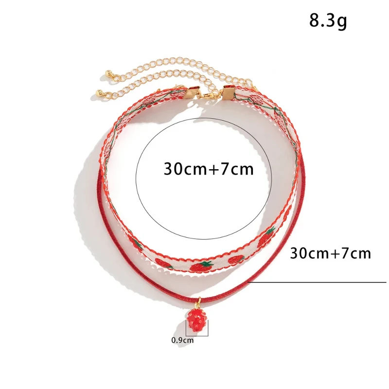 Collier Fraise Bandeau