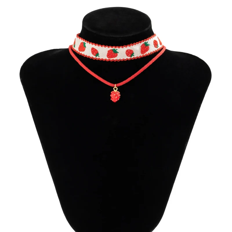 Collier Fraise Bandeau