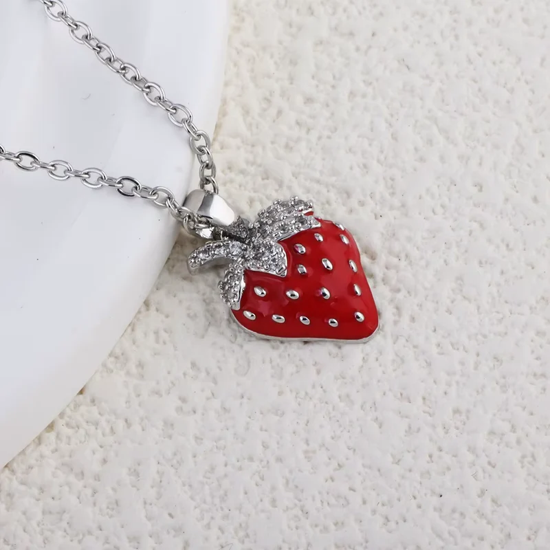 Collier Fraise Argent