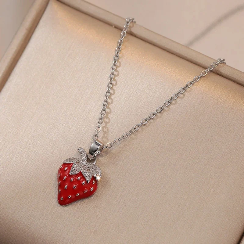 Collier Fraise Argent