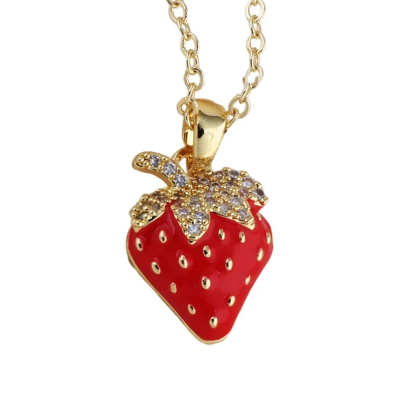 Collier Fraise Or
