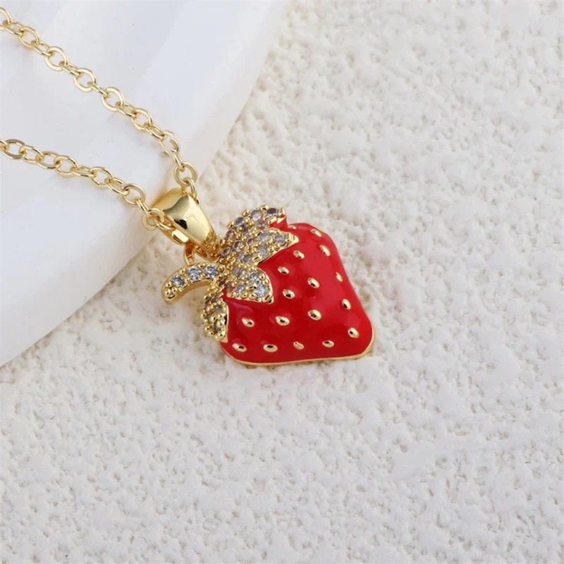 Collier Fraise Or