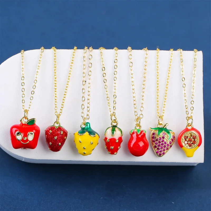 Collier Fraise Rouge