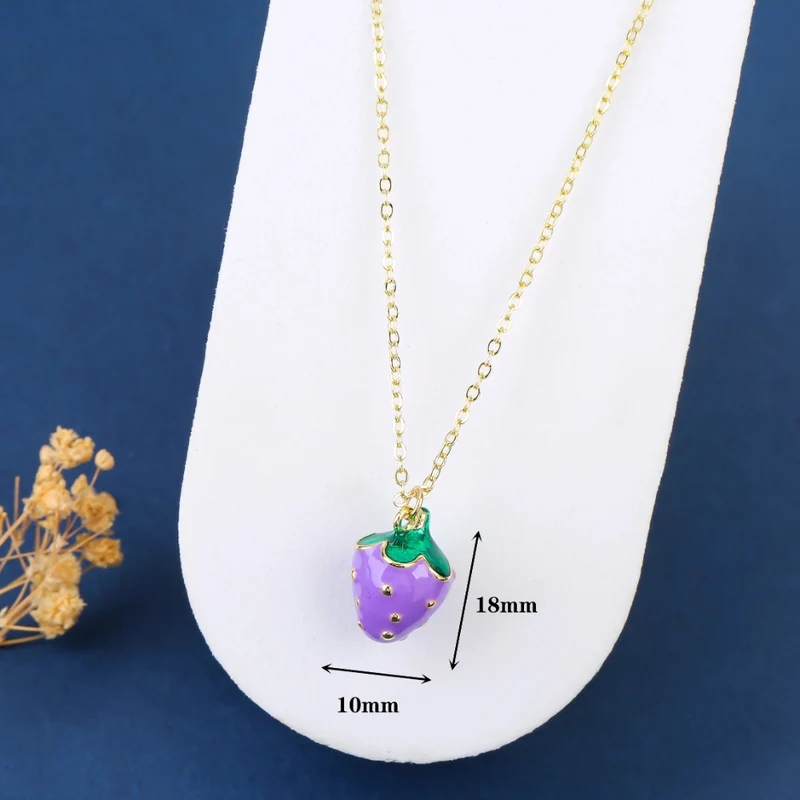 Collier Fraise Violette