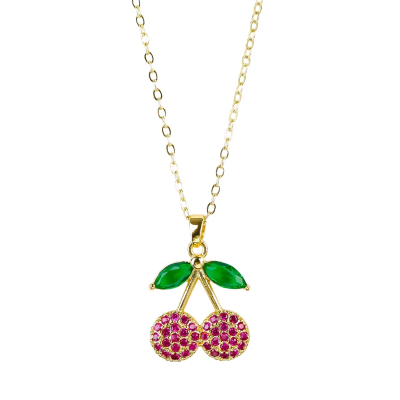 Collier Pendentif Cerise