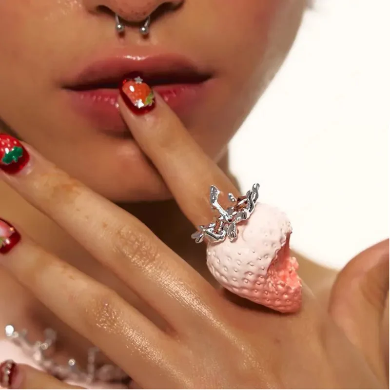 Bague Fraise Croquée
