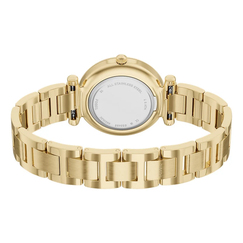 Fossil Carlie Round Gold Dial Watch ES5465