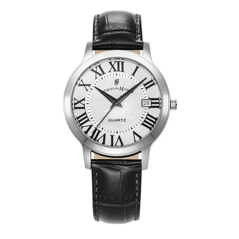 Jacques Du Manoir Genesis Gents Silver Pattern Men's Watch JWG04801