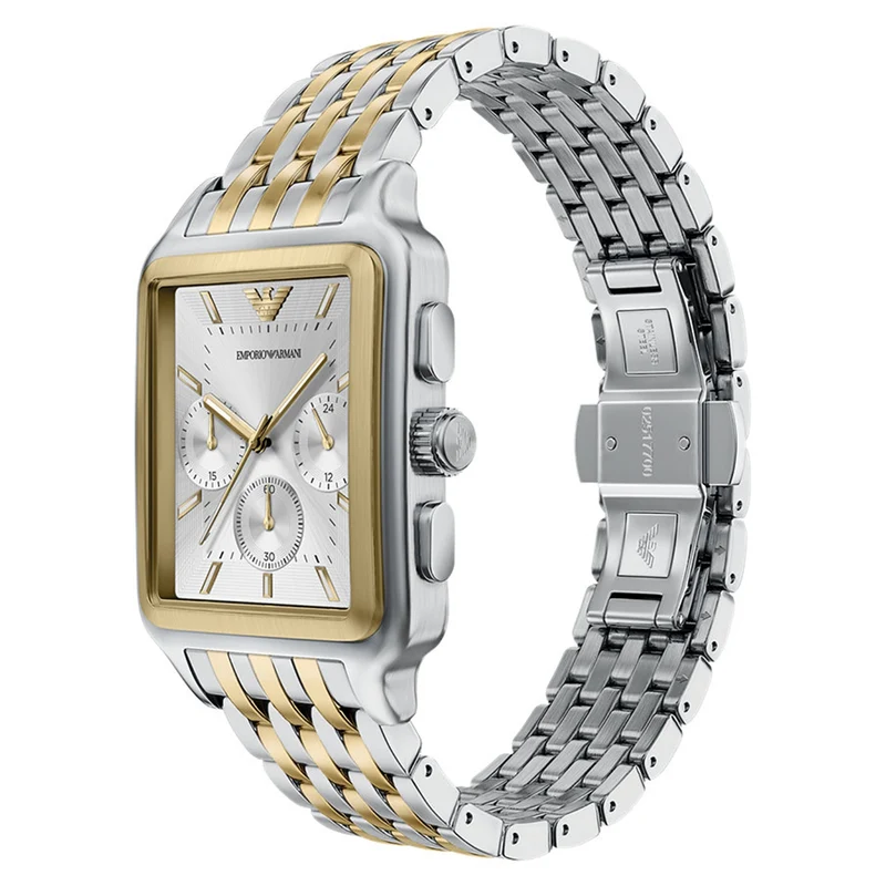Emporio Armani Rectangular Silver Dial Watch AR11752
