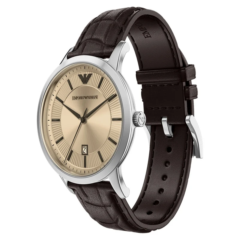 Emporio Armani Round Silver Dial Watch AR11783