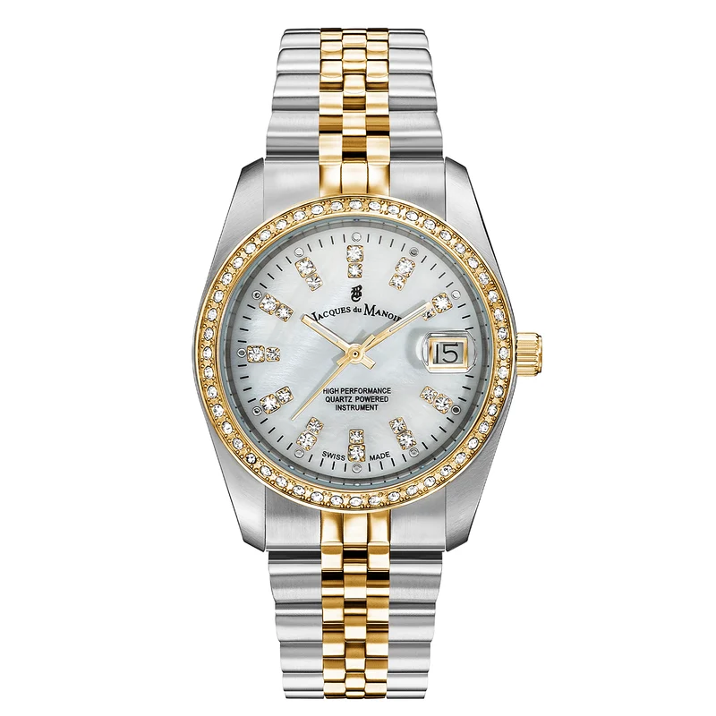 Jacques Du Manoir Inspiration White MOP Women's Watch NROP.07