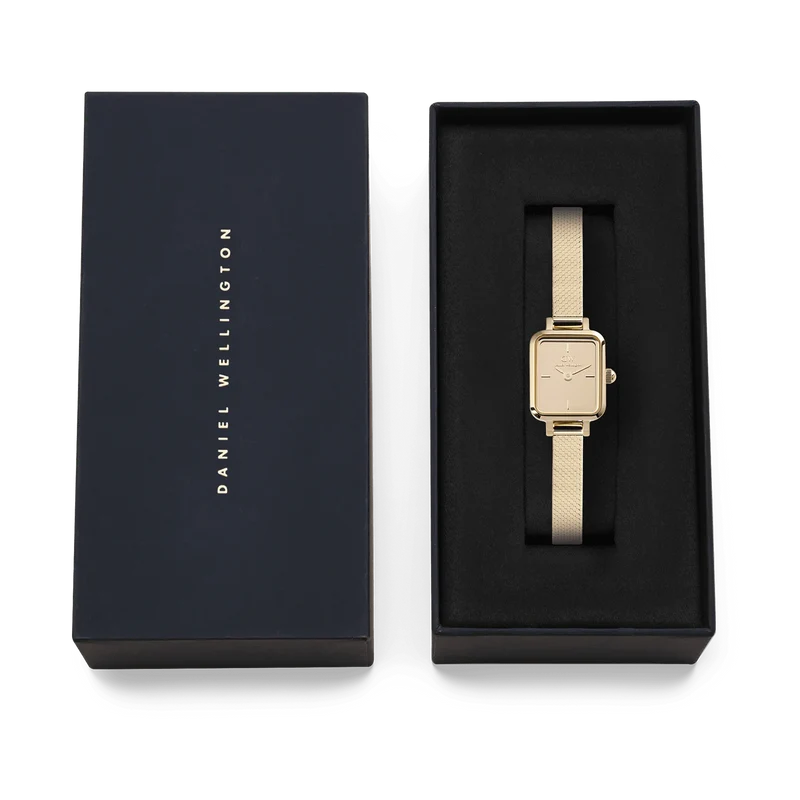 Daniel Wellington Petite&Quadro Mini Reflection Montre Femme Dorée DW00100801