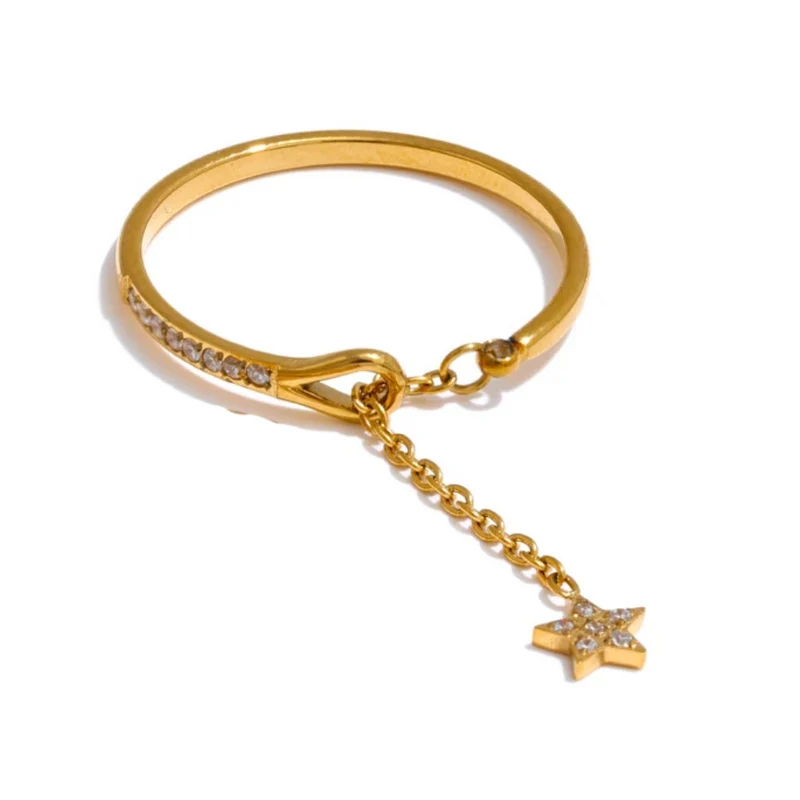 Bague Étoile Pendante