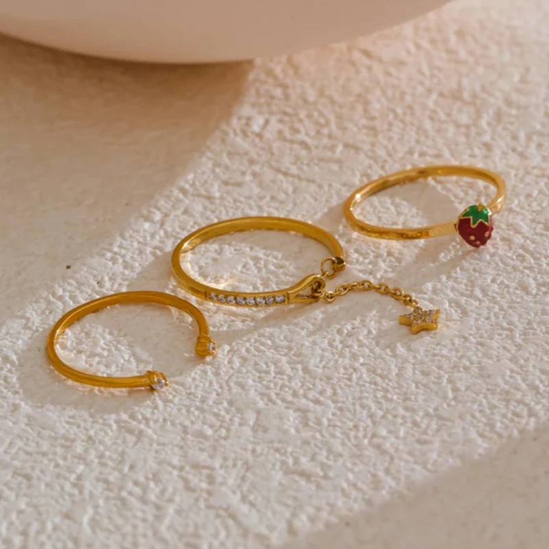 Bague Fraise Or