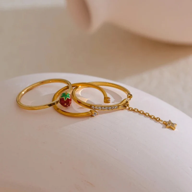 Bague Fraise Or