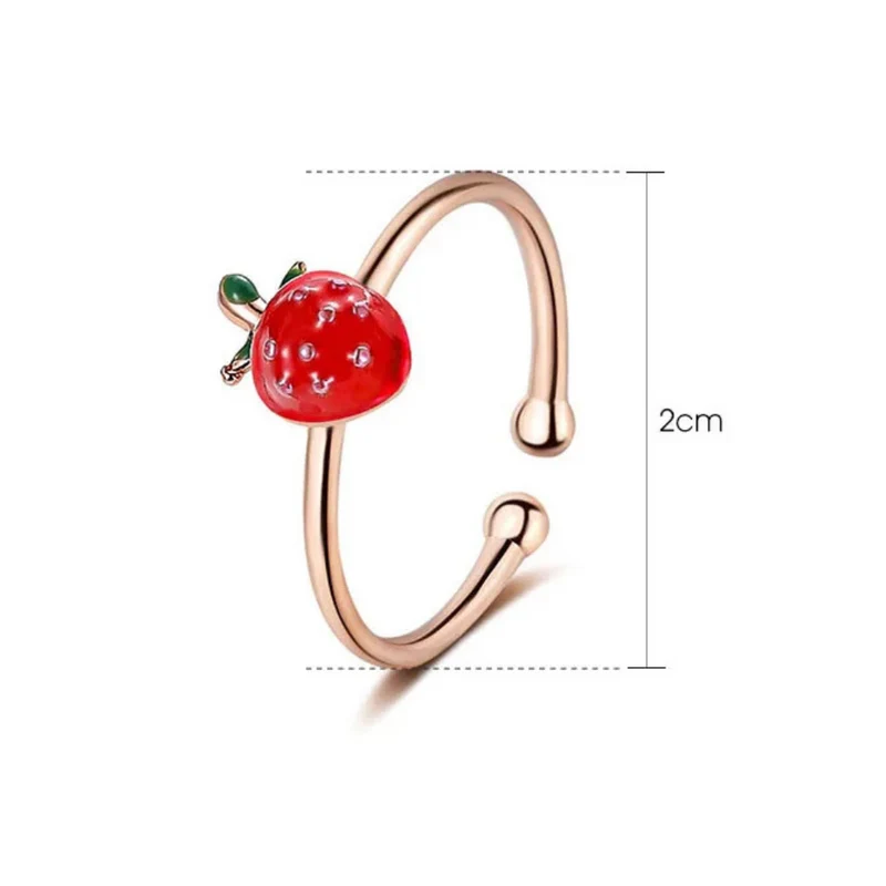 Bague Fraise Or Rose