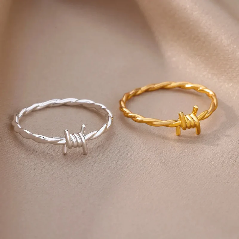 Bague Barbelé Femme